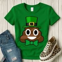 Leprechaun Poop Emoji Smiley Funny St. Patrick's Day Women's T-Shirt thumb 3