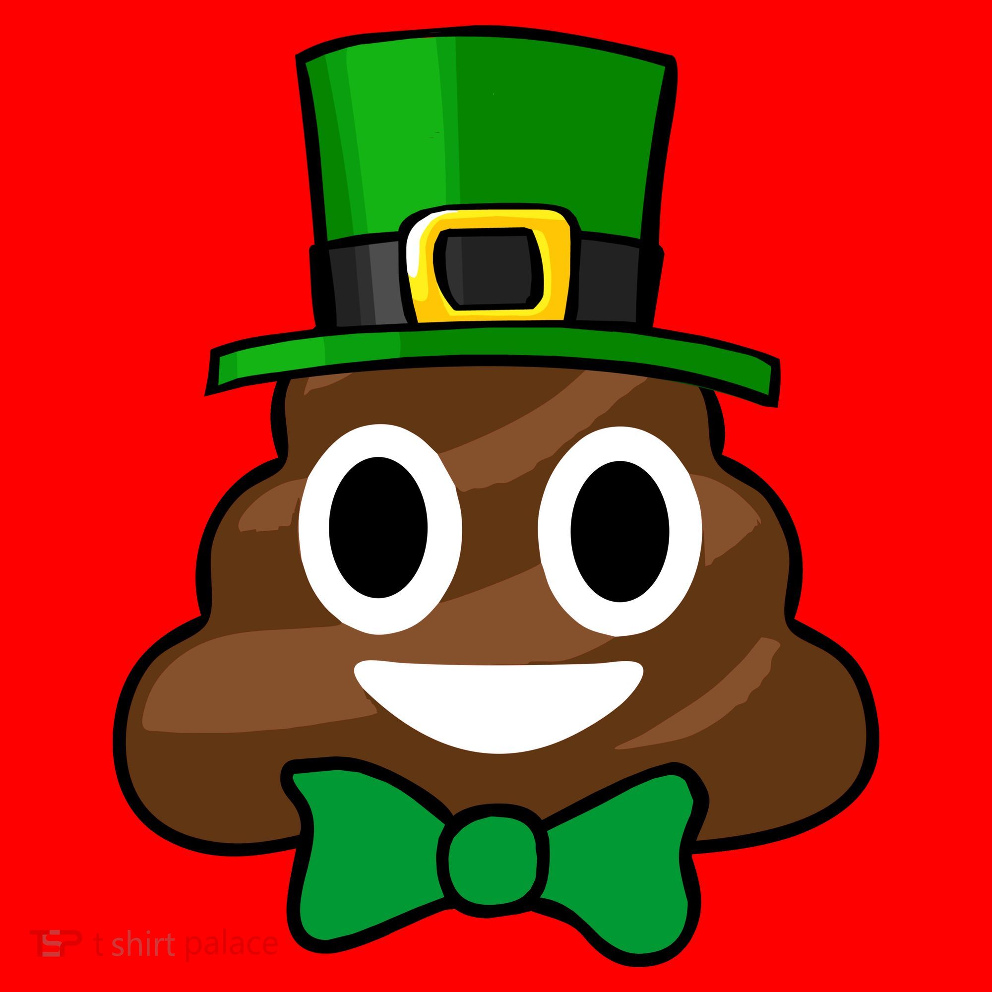 Leprechaun Poop Emoji Smiley Funny St. Patrick's Day Santa Hat