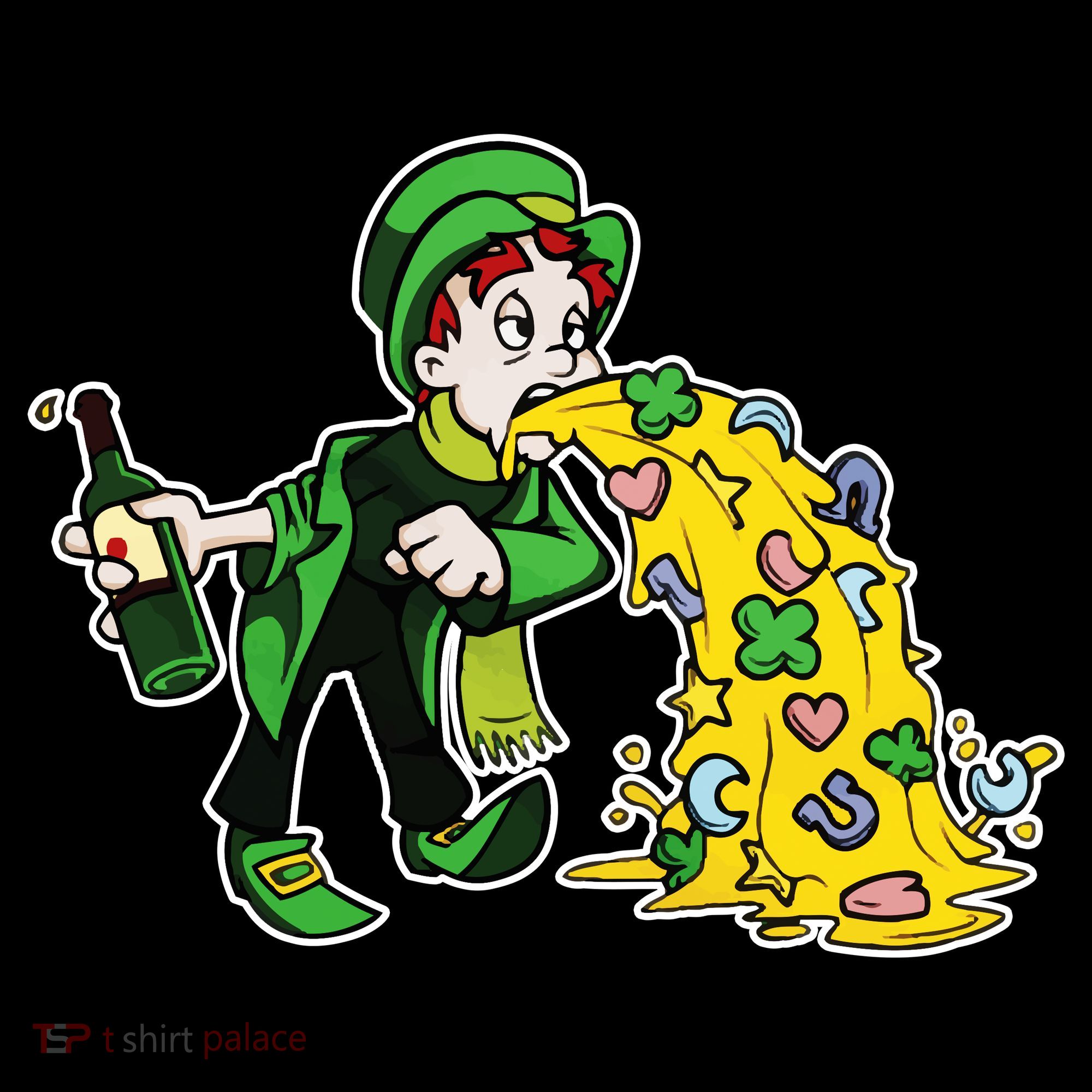 Leprechaun Puking St. Patrick's Day Drinking Bucket Hat