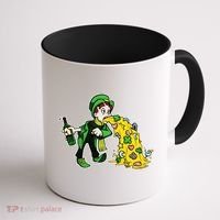 Leprechaun Puking St. Patrick's Day Drinking Coffee Mug thumb 1