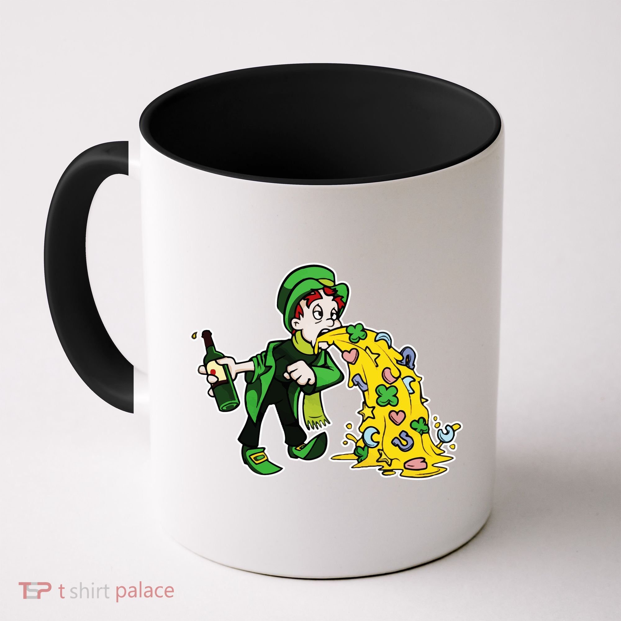 Leprechaun Puking St. Patrick's Day Drinking Coffee Mug