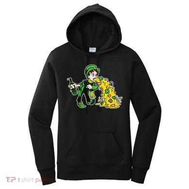Leprechaun Puking St. Patrick's Day Drinking Women's Hoodie