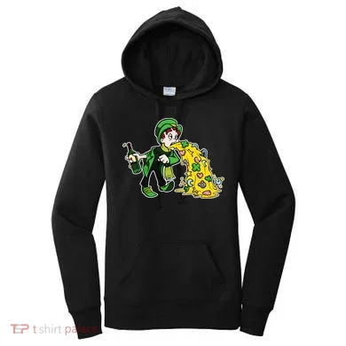 Leprechaun Puking St. Patrick's Day Drinking Women's Hoodie