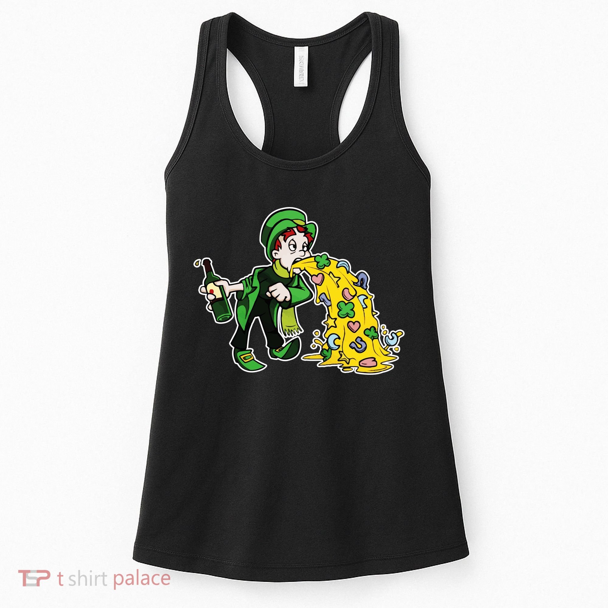 Leprechaun Puking St. Patrick's Day Drinking Women's Tank Top