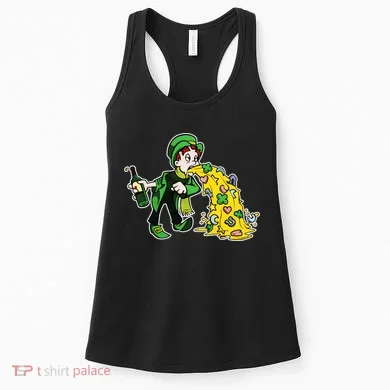 Leprechaun Puking St. Patrick's Day Drinking Women's Tank Top