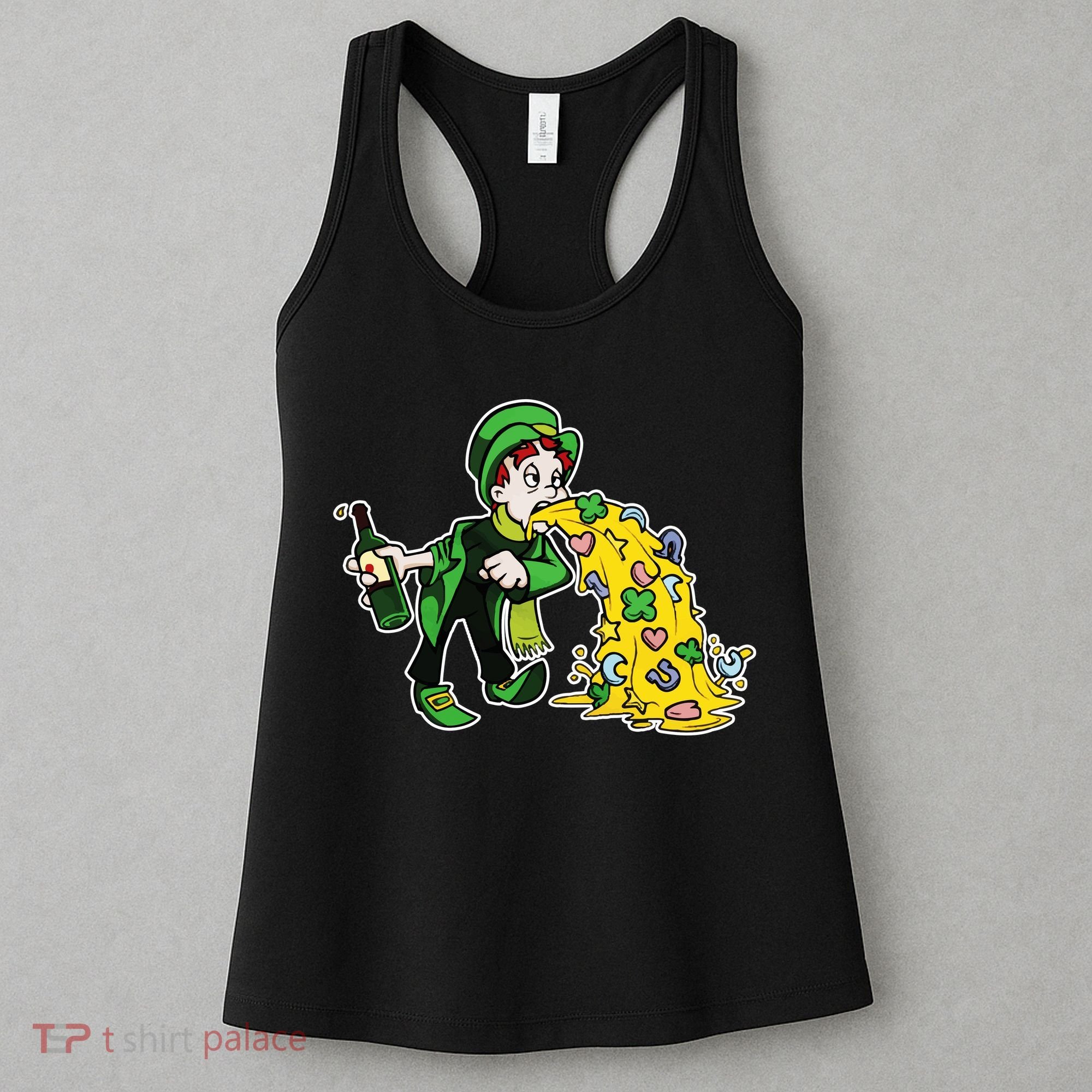 Leprechaun Puking St. Patrick's Day Drinking Women's Tank Top