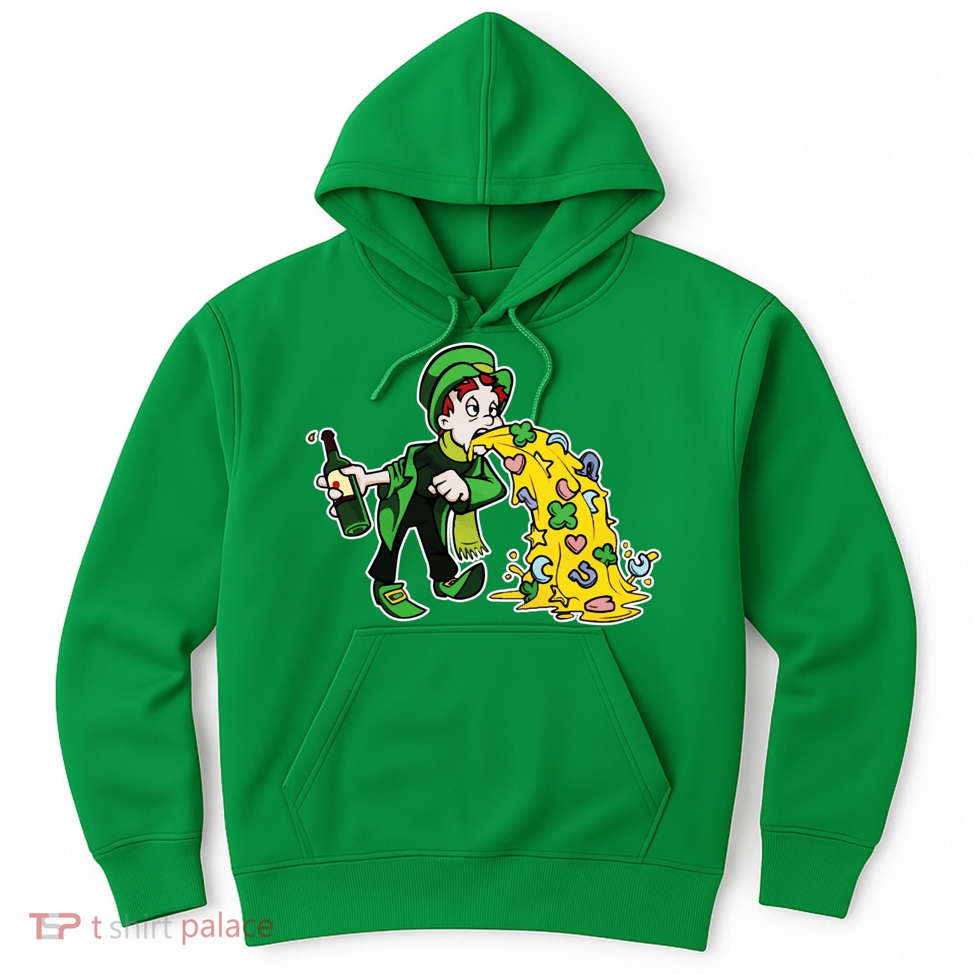 Leprechaun Puking St. Patrick's Day Drinking Hoodie