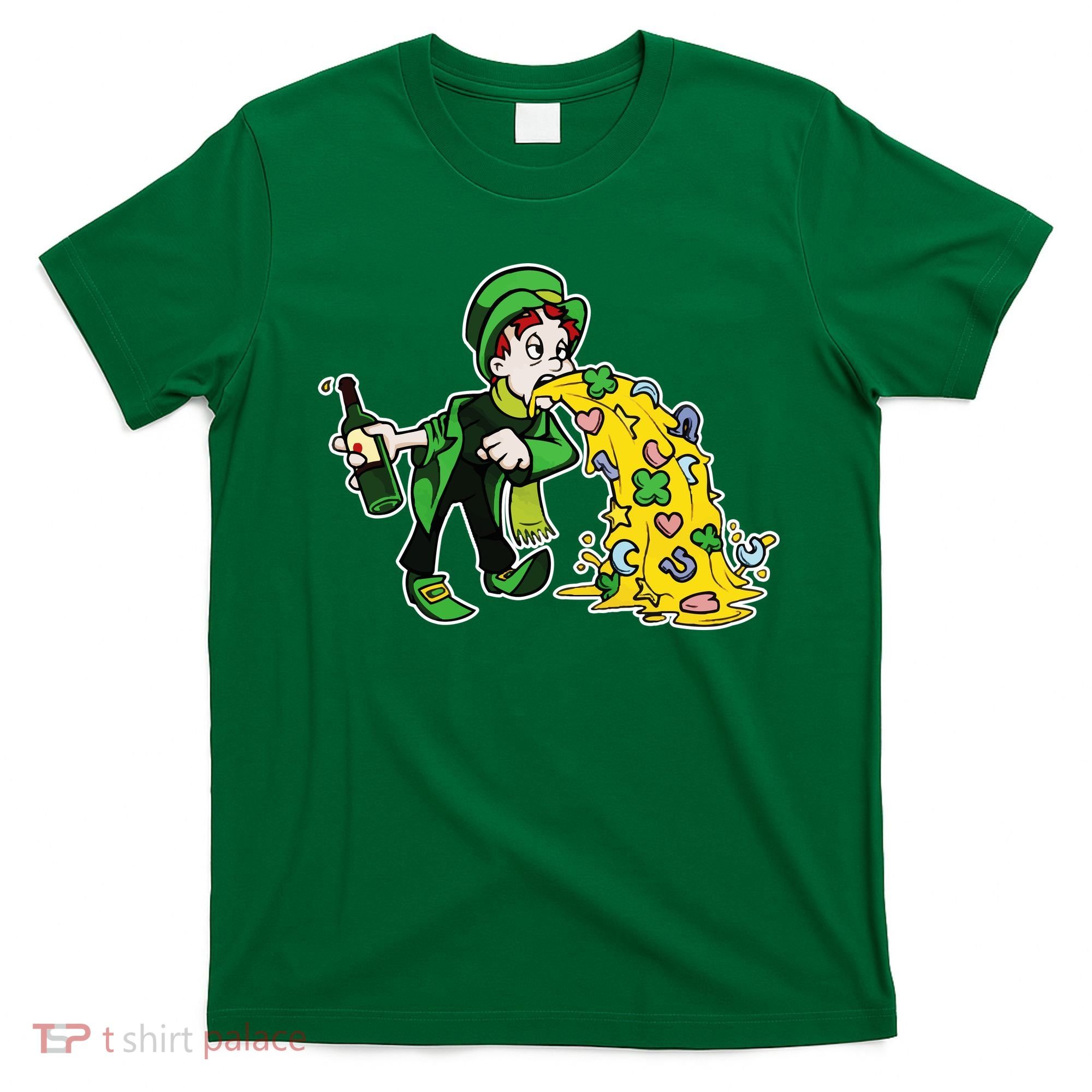 Leprechaun Puking St. Patrick's Day Drinking T-Shirt