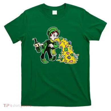Leprechaun Puking St. Patrick's Day Drinking T-Shirt