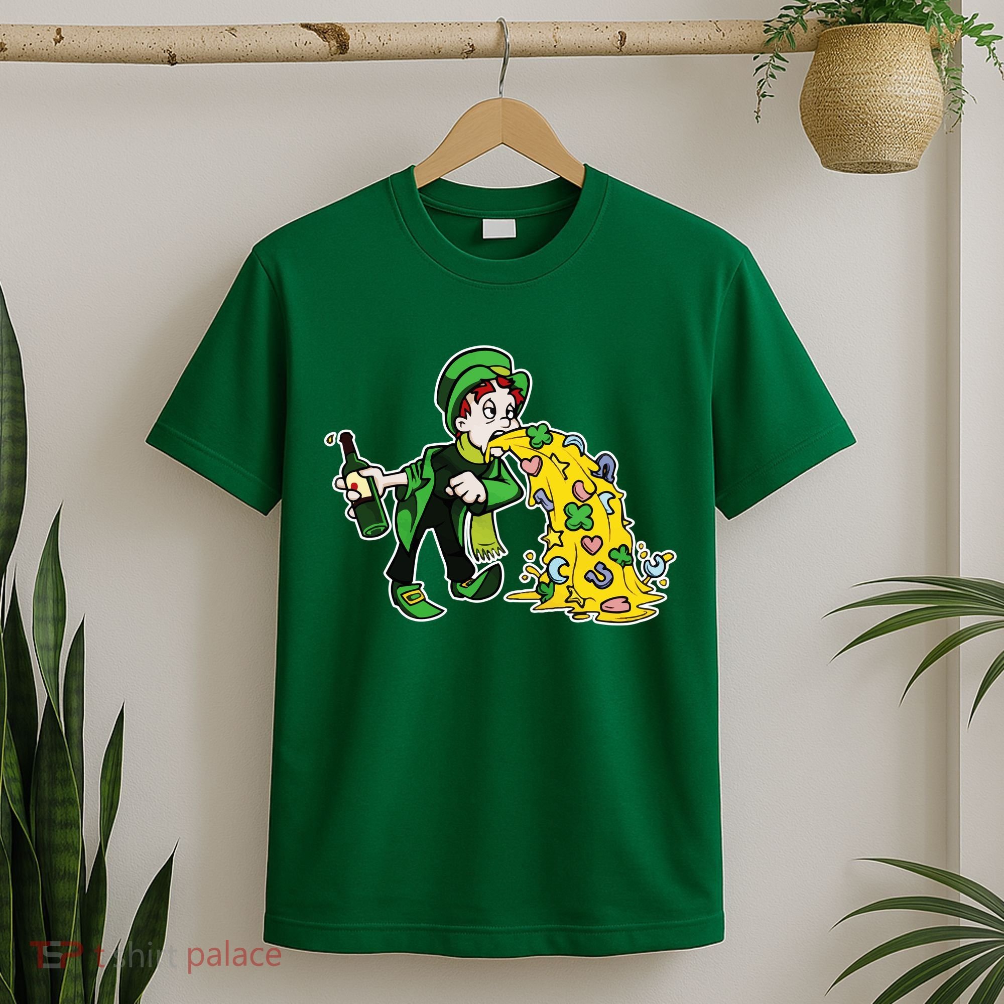 Leprechaun Puking St. Patrick's Day Drinking T-Shirt