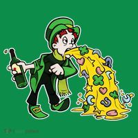 Leprechaun Puking St. Patrick's Day Drinking T-Shirt thumb 7