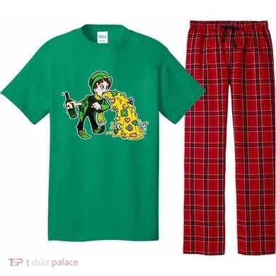 Leprechaun Puking St. Patrick's Day Drinking Pajama Set