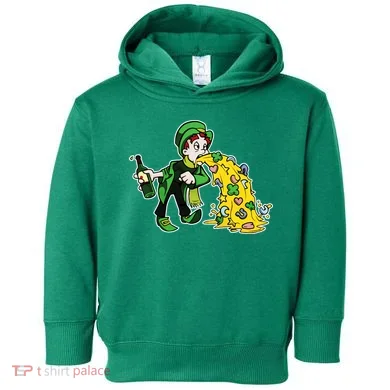 Leprechaun Puking St. Patrick's Day Drinking Toddler Hoodie