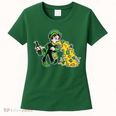 Leprechaun Puking St. Patrick's Day Drinking Women's T-Shirt