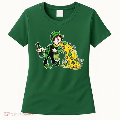 Leprechaun Puking St. Patrick's Day Drinking Women's T-Shirt
