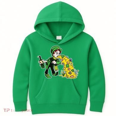 Leprechaun Puking St. Patrick's Day Drinking Kids Hoodie