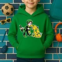 Leprechaun Puking St. Patrick's Day Drinking Kids Hoodie thumb 2