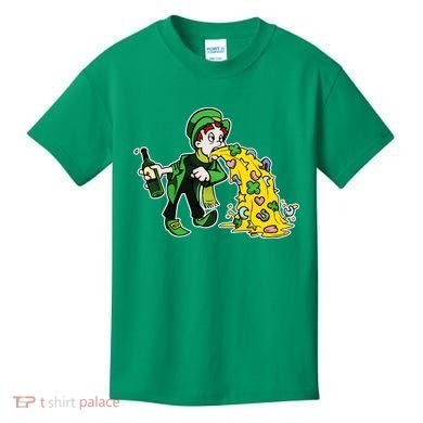 Leprechaun Puking St. Patrick's Day Drinking Kids T-Shirt