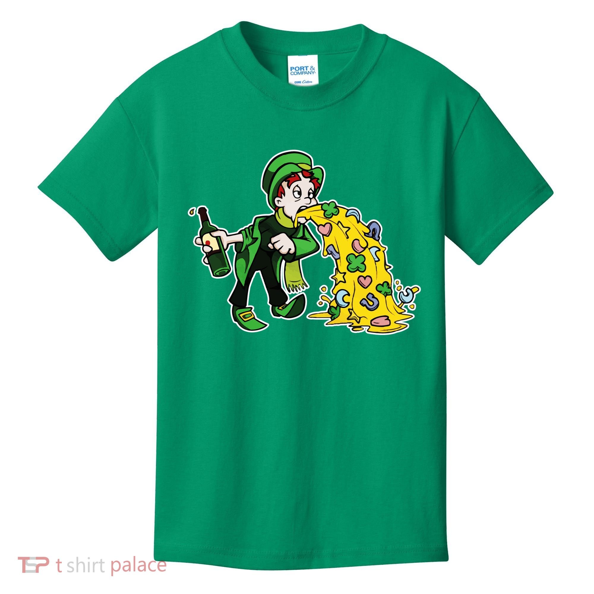 Leprechaun Puking St. Patrick's Day Drinking Kids T-Shirt