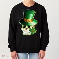 Leprechaun Sugar Irish Skull Women's Sweatshirt thumb 0