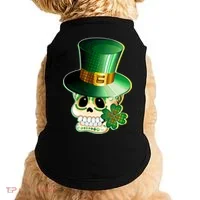 Leprechaun Sugar Irish Skull Doggie Tank thumb 0