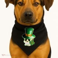 Leprechaun Sugar Irish Skull USA-Made Doggie Bandana thumb 1