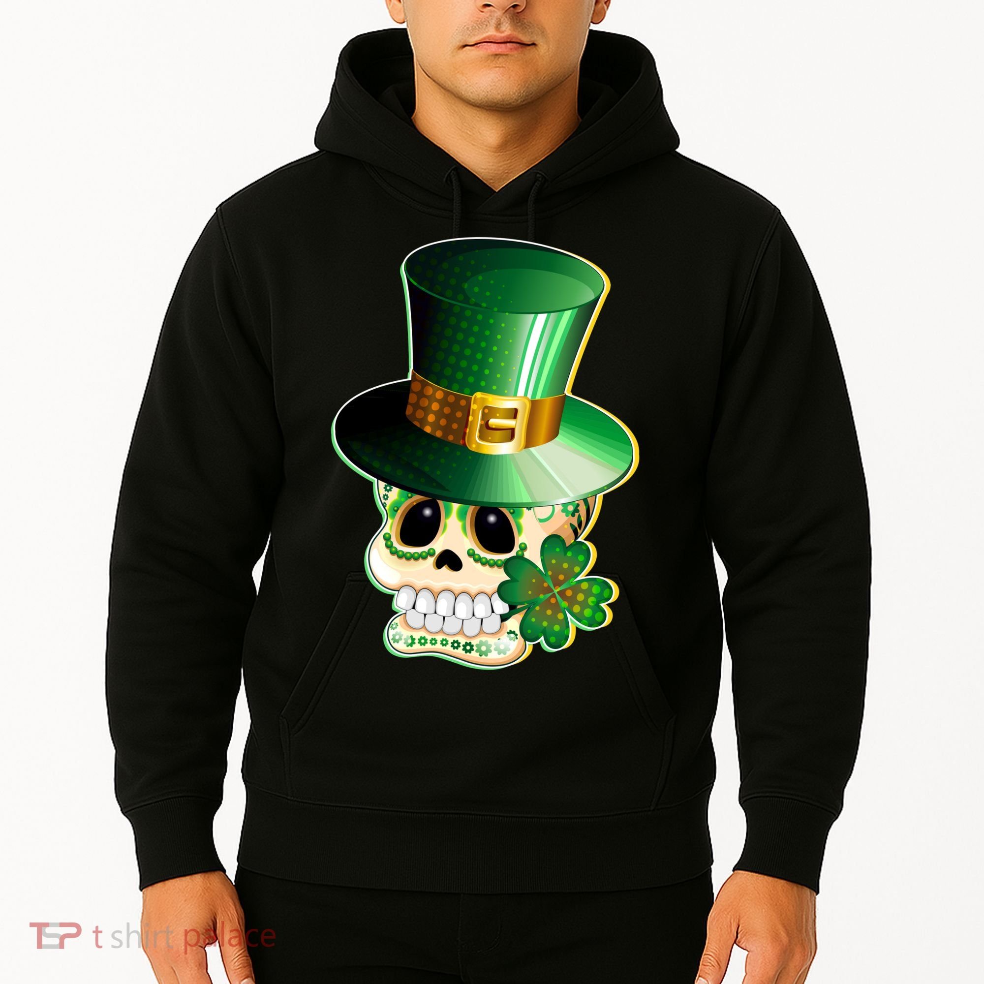 Leprechaun Sugar Irish Skull Hoodie