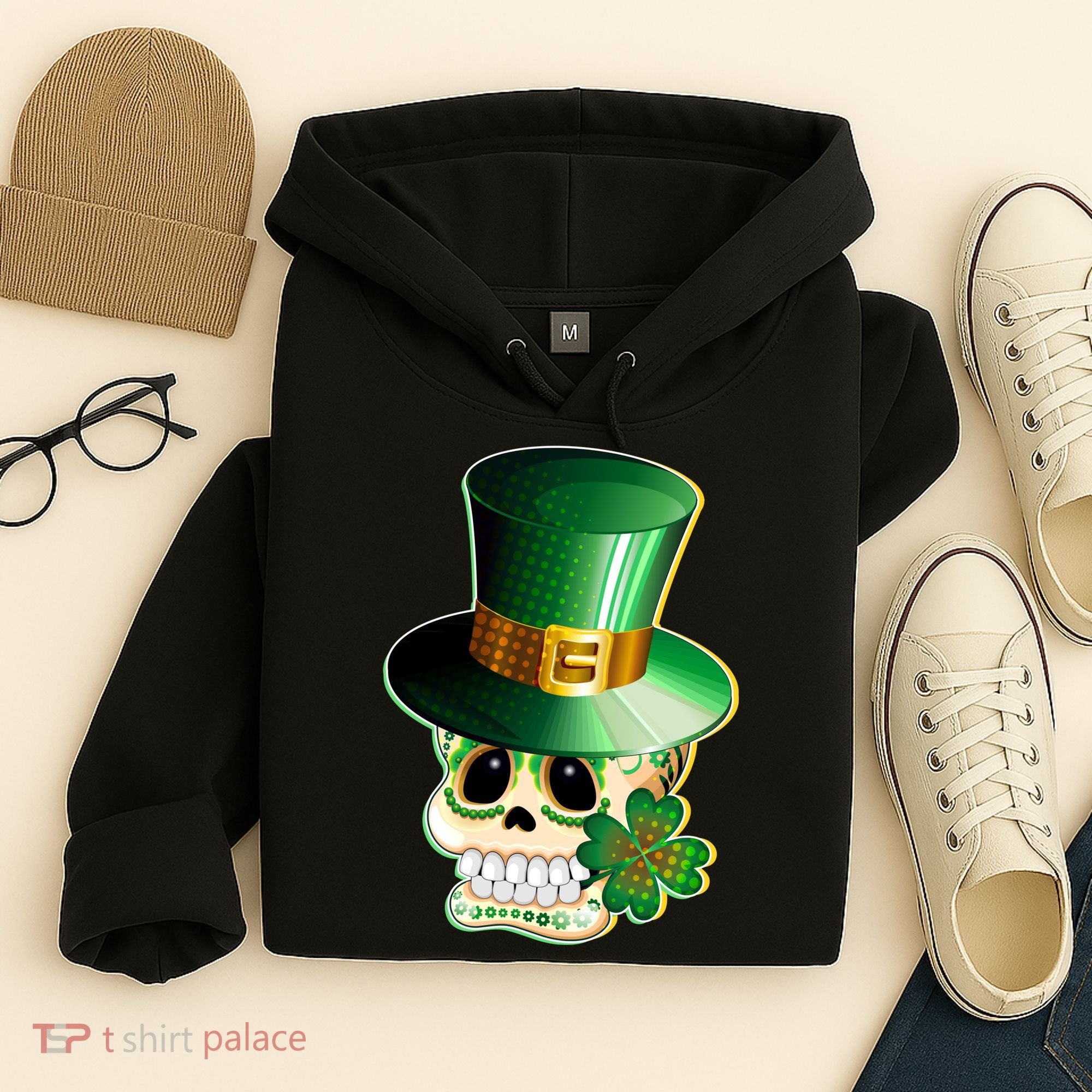 Leprechaun Sugar Irish Skull Hoodie