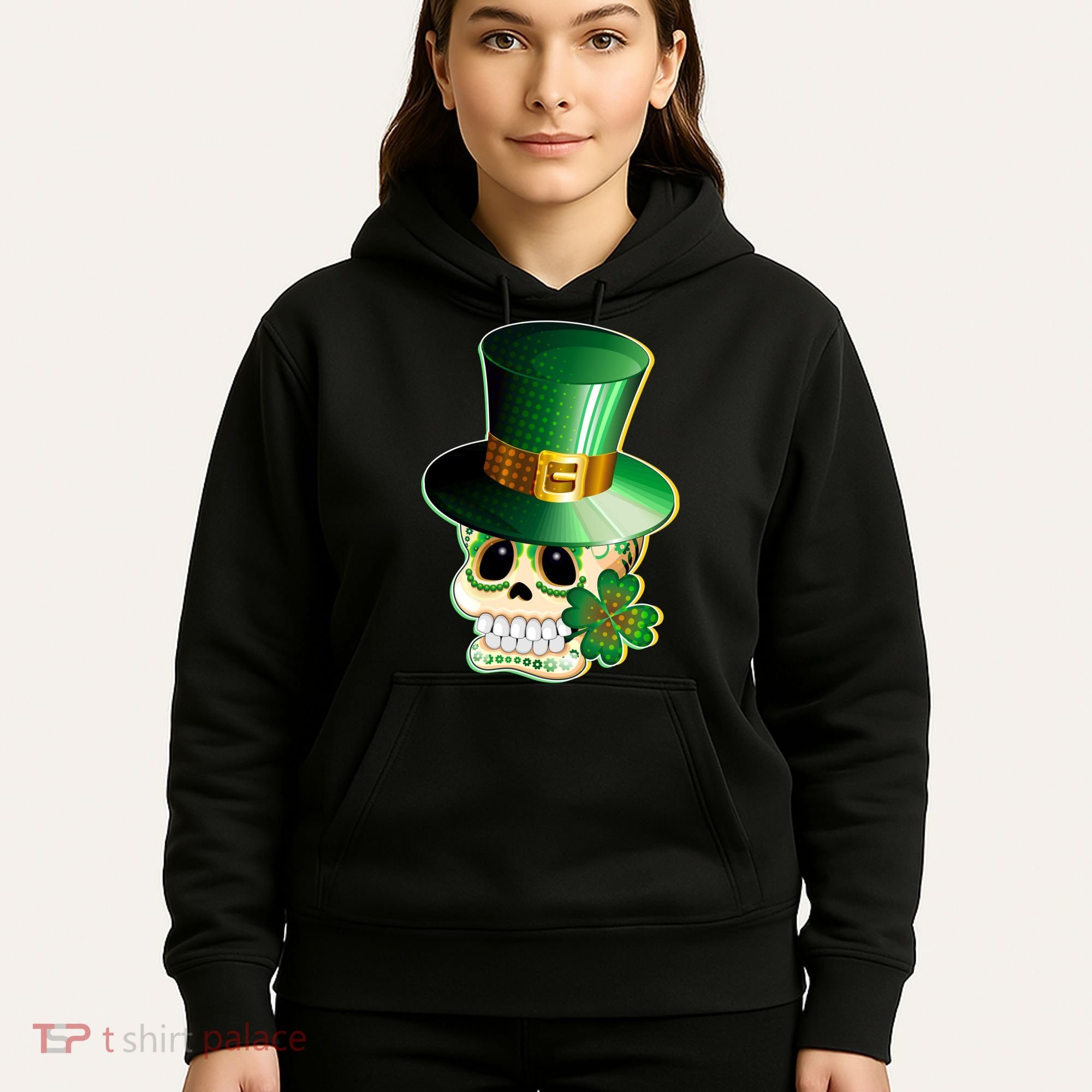 Leprechaun Sugar Irish Skull Hoodie