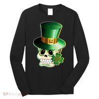 Leprechaun Sugar Irish Skull Long Sleeve Shirt thumb 0