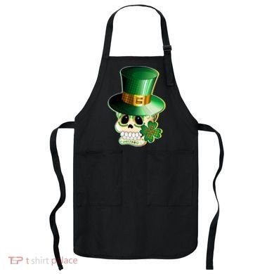 Leprechaun Sugar Irish Skull Apron