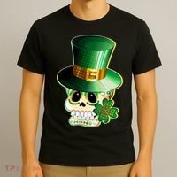 Leprechaun Sugar Irish Skull T-Shirt thumb 3
