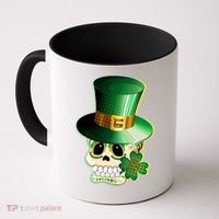 Leprechaun Sugar Irish Skull Coffee Mug thumb 0