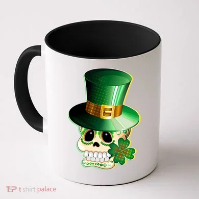 Leprechaun Sugar Irish Skull Coffee Mug