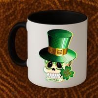 Leprechaun Sugar Irish Skull Coffee Mug thumb 2