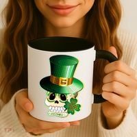 Leprechaun Sugar Irish Skull Coffee Mug thumb 3