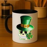 Leprechaun Sugar Irish Skull Coffee Mug thumb 4