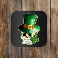 Leprechaun Sugar Irish Skull Coaster thumb 0