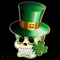 Leprechaun Sugar Irish Skull Polo thumb 3