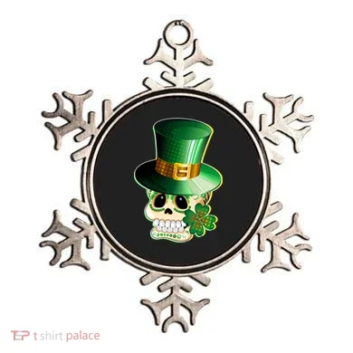 Leprechaun Sugar Irish Skull Ornament