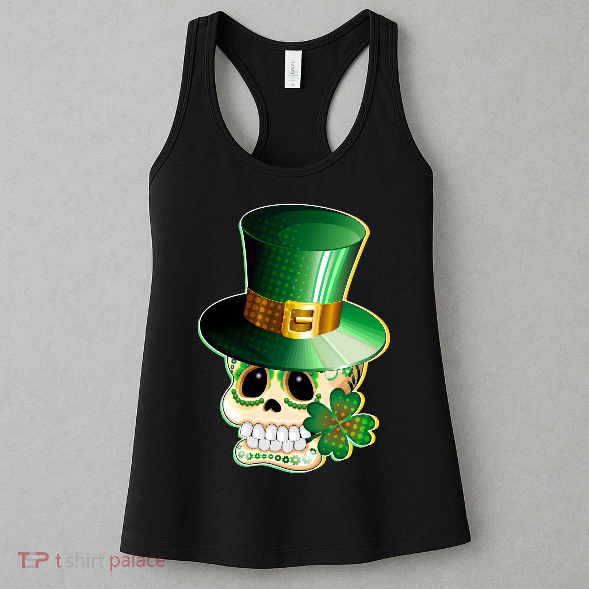 Leprechaun Sugar Irish Skull Women's Tank Top