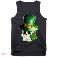 Leprechaun Sugar Irish Skull Tank Top thumb 0