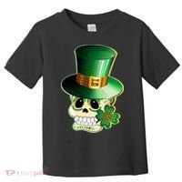 Leprechaun Sugar Irish Skull Toddler T-Shirt thumb 0