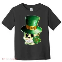 Leprechaun Sugar Irish Skull Toddler T-Shirt thumb 0