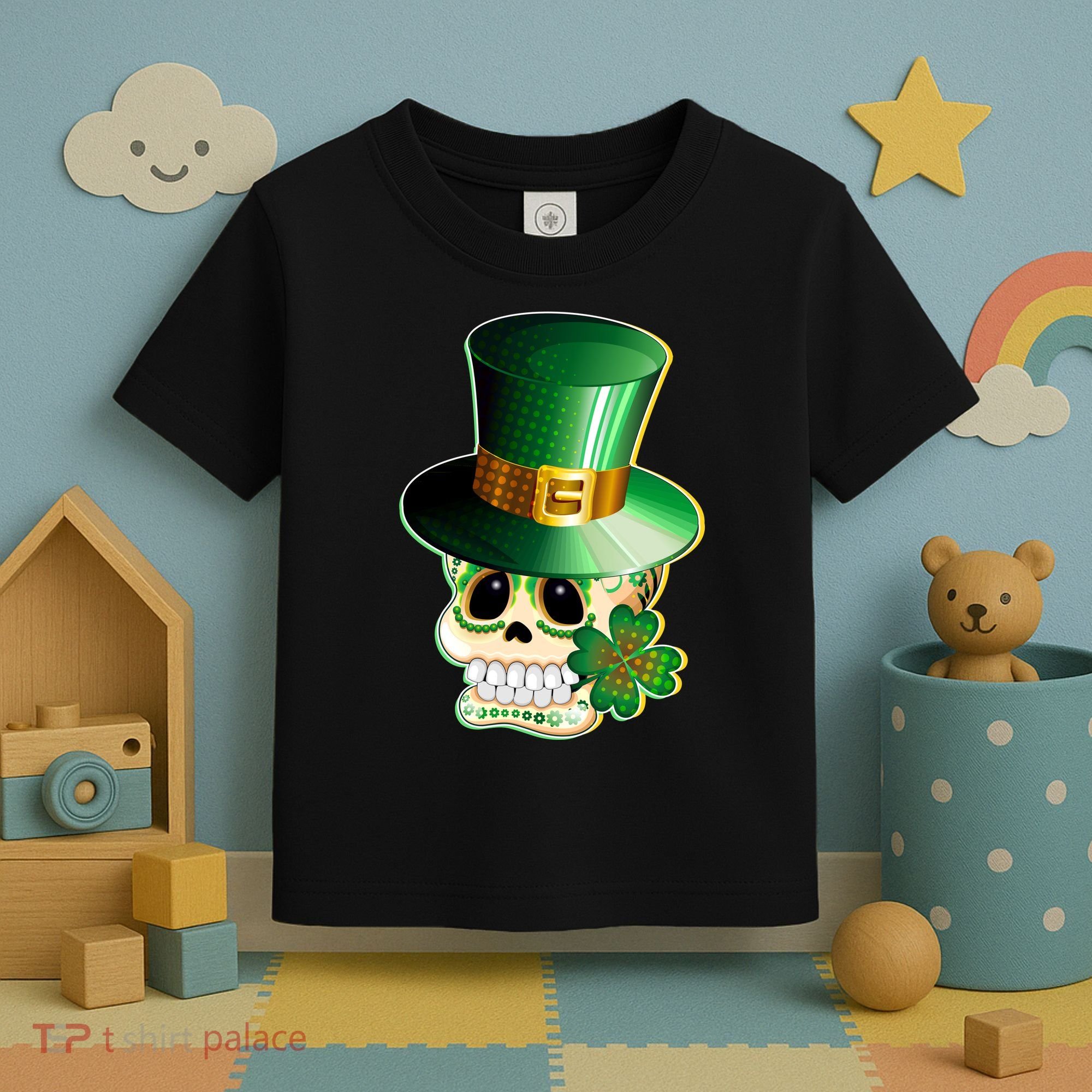 Leprechaun Sugar Irish Skull Toddler T-Shirt