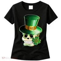 Leprechaun Sugar Irish Skull Women's T-Shirt thumb 0