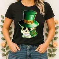 Leprechaun Sugar Irish Skull Women's T-Shirt thumb 2