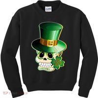 Leprechaun Sugar Irish Skull Kids Sweatshirt thumb 0