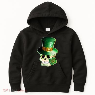 Leprechaun Sugar Irish Skull Kids Hoodie