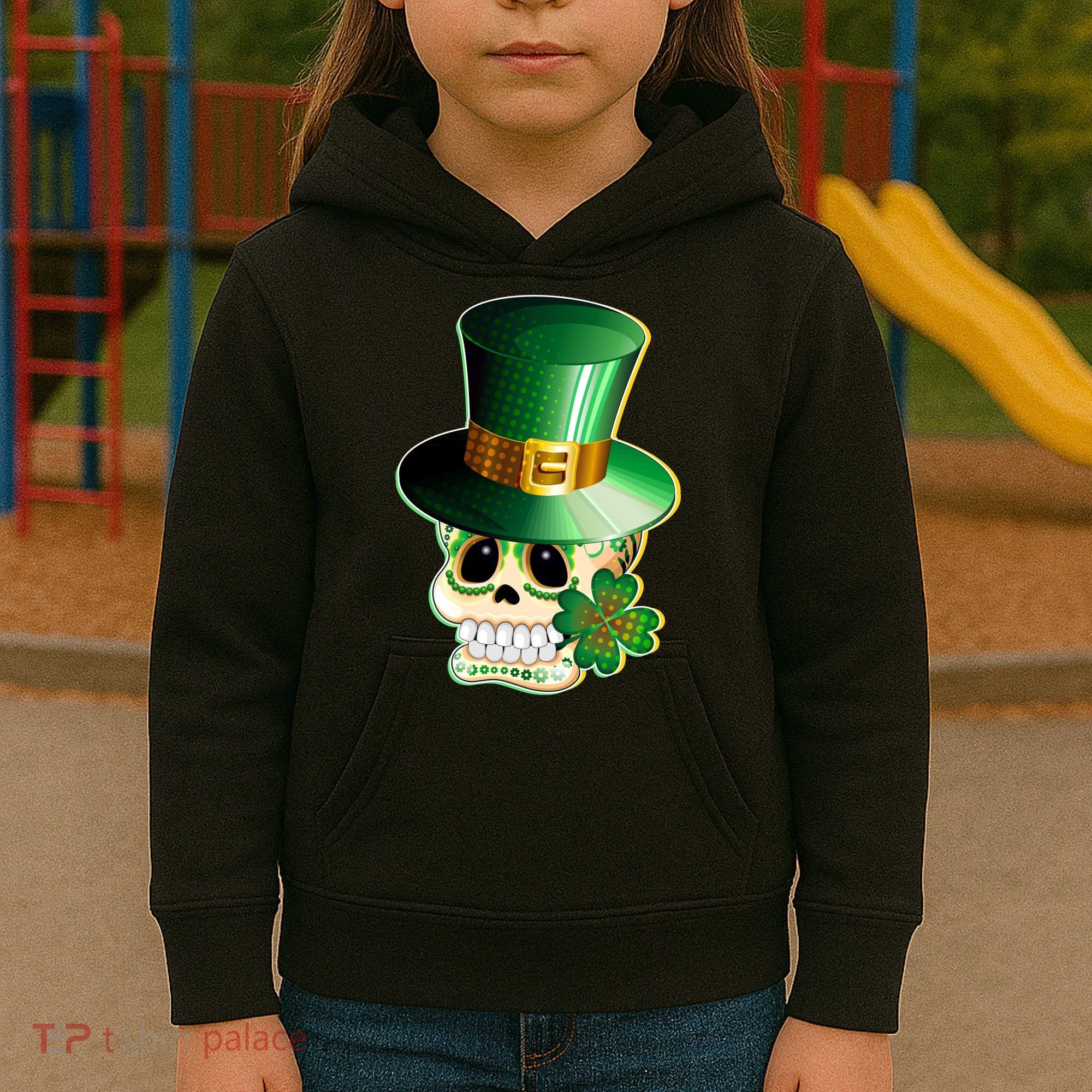 Leprechaun Sugar Irish Skull Kids Hoodie